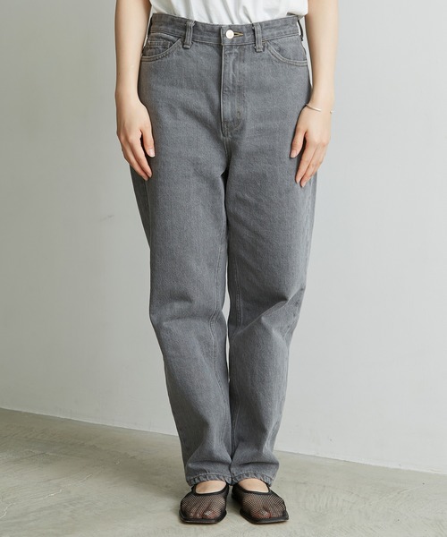 note et silence （ノートエシロンス）の「._*◇12ozムラ糸デニム　テーパードパンツ（デニムパンツ・レディース・グレー/ライトブルー・FREE）」の20枚目の写真