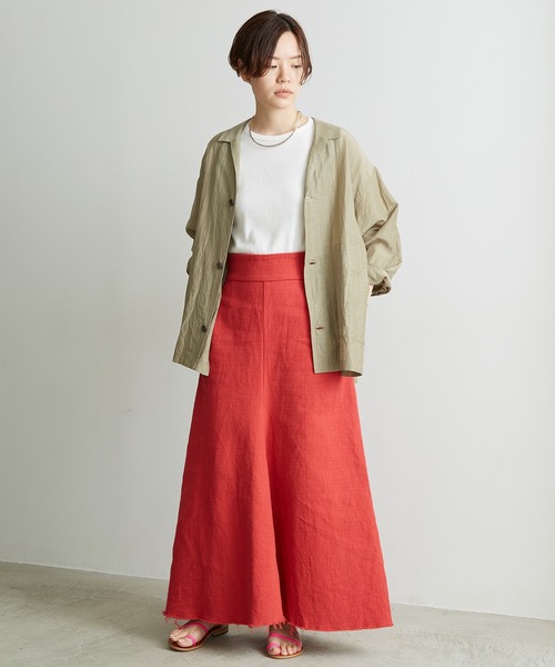 nitca（ニトカ）の「●C/Cu/Liローンシャツジャケット（その他アウター・レディース・ライトカーキ/チャコールグレー・FREE）」の11枚目の写真