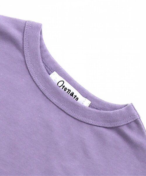 Otonato（オトナト）の「バックフリルカットワンピース【親子でおそろいリンクコーデ】（ワンピース・キッズ・チャコール/ラベンダー・120/140/110/130/100/90）」の5枚目の写真