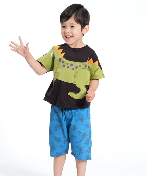 LB CLUB（エルビークラブ）の「ブロード３柄込５分丈パンツ（その他パンツ・キッズ・ホワイト/ブラック/オレンジ/ベージュ/ブルー/グリーン・100/120/130/80/95/110/90）」の13枚目の写真