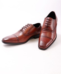 【H.O.WALK】STRAIT-TIP SHOES ローヒールストレートチップ パンチドキャップトゥ