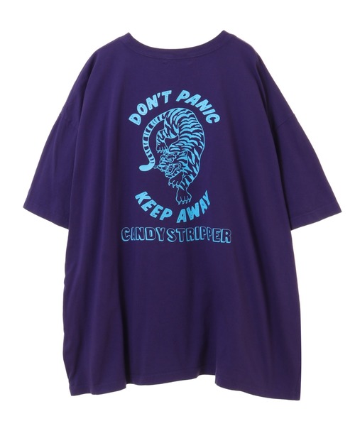 Candy Stripper（キャンディストリッパー）の「DON'T PANIC BIG Tシャツ（Tシャツ/カットソー・レディース・オフホワイト/ブラック/パープル・2）」の3枚目の写真
