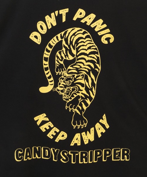 Candy Stripper（キャンディストリッパー）の「DON'T PANIC BIG Tシャツ（Tシャツ/カットソー・レディース・オフホワイト/ブラック/パープル・2）」の9枚目の写真