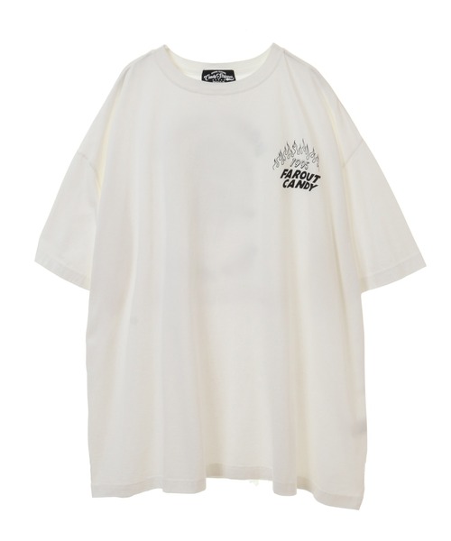 Candy Stripper（キャンディストリッパー）の「DON'T PANIC BIG Tシャツ（Tシャツ/カットソー・レディース・オフホワイト/ブラック/パープル・2）」の11枚目の写真