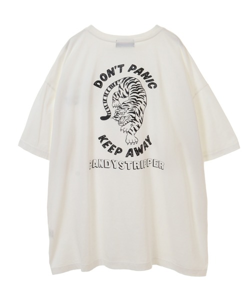 Candy Stripper（キャンディストリッパー）の「DON'T PANIC BIG Tシャツ（Tシャツ/カットソー・レディース・オフホワイト/ブラック/パープル・2）」の14枚目の写真