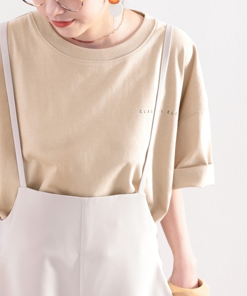 classicalelf(クラシカルエルフ)の「綿100%。月グラフィックプリントで1+ サイドスリットbigTシャツ(Tシャツ/カットソー・レディース・ホワイト/ブラック/ベージュ/ブルー系その他・MEDIUM/X-LARGE)」の7枚目の写真