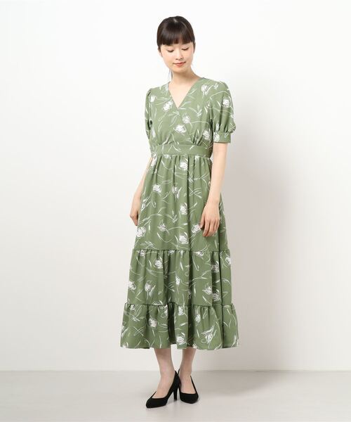 チューリップ柄ロングワンピース ワンピース Chille チル のファッション通販 Zozotown