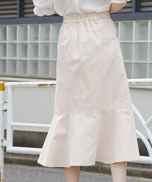 OLIVE des OLIVE(オリーブデオリーブ)の「マーメイドスカート(スカート・レディース・ブラック/アイボリー/ワンウォッシュ・FREE)」の6枚目の写真