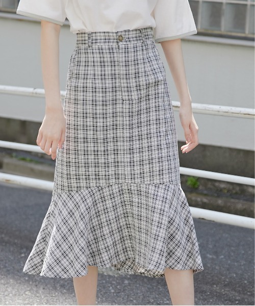 OLIVE des OLIVE(オリーブデオリーブ)の「マーメイドスカート(スカート・レディース・ブラック/アイボリー/ワンウォッシュ・FREE)」の11枚目の写真