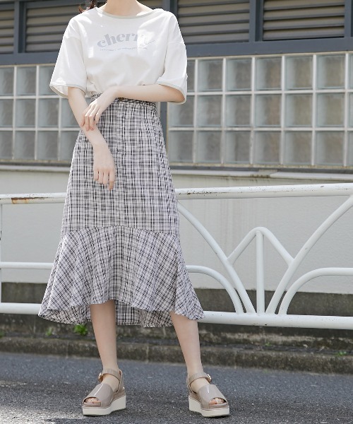 OLIVE des OLIVE(オリーブデオリーブ)の「マーメイドスカート(スカート・レディース・ブラック/アイボリー/ワンウォッシュ・FREE)」の13枚目の写真