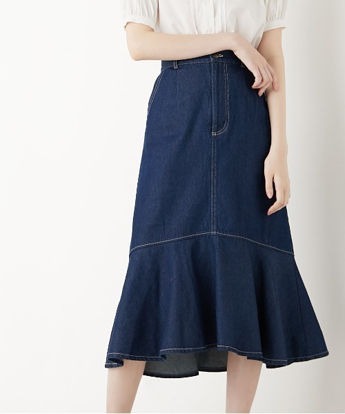 OLIVE des OLIVE(オリーブデオリーブ)の「マーメイドスカート(スカート・レディース・ブラック/アイボリー/ワンウォッシュ・FREE)」の15枚目の写真