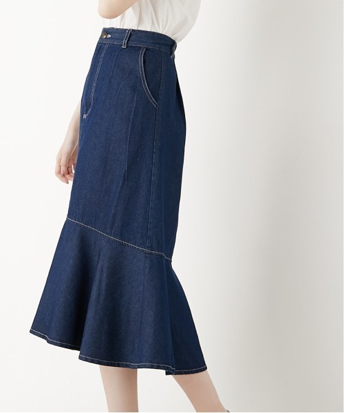 OLIVE des OLIVE(オリーブデオリーブ)の「マーメイドスカート(スカート・レディース・ブラック/アイボリー/ワンウォッシュ・FREE)」の16枚目の写真