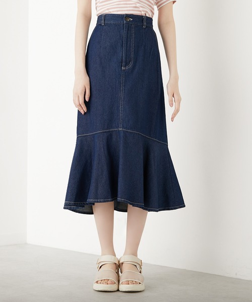 OLIVE des OLIVE(オリーブデオリーブ)の「マーメイドスカート(スカート・レディース・ブラック/アイボリー/ワンウォッシュ・FREE)」の21枚目の写真