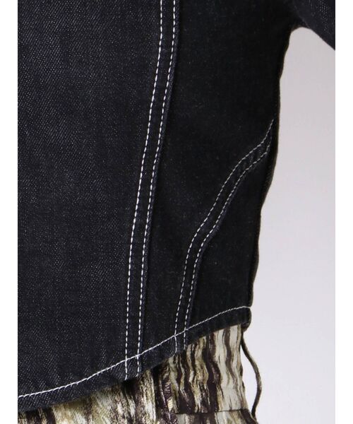 EMODA（エモダ）の「デニムオフショルダートップ（シャツ/ブラウス・レディース・ブラック/ライトブルー/インディゴブルー・SMALL/MEDIUM）」の8枚目の写真