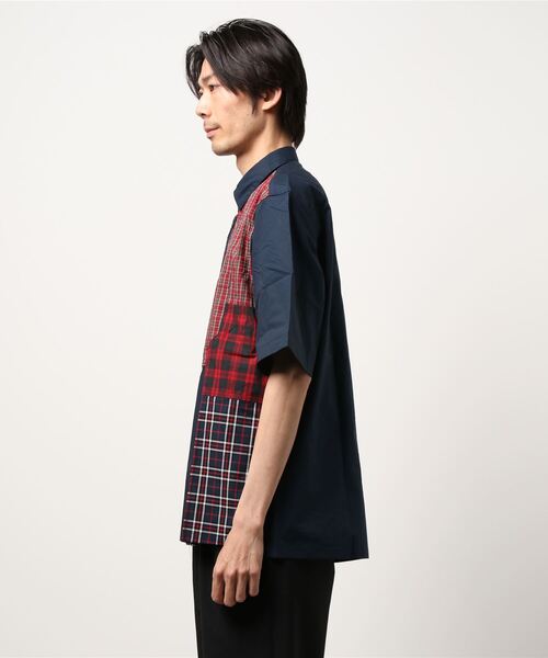 COMME CA COMMUNE(コムサコミューン)の「パッチワークシャツ(シャツ/ブラウス・メンズ・ネイビー系/ホワイト系・MEDIUM/LARGE)」の14枚目の写真