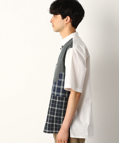 COMME CA COMMUNE(コムサコミューン)の「パッチワークシャツ(シャツ/ブラウス・メンズ・ネイビー系/ホワイト系・MEDIUM/LARGE)」の7枚目の写真