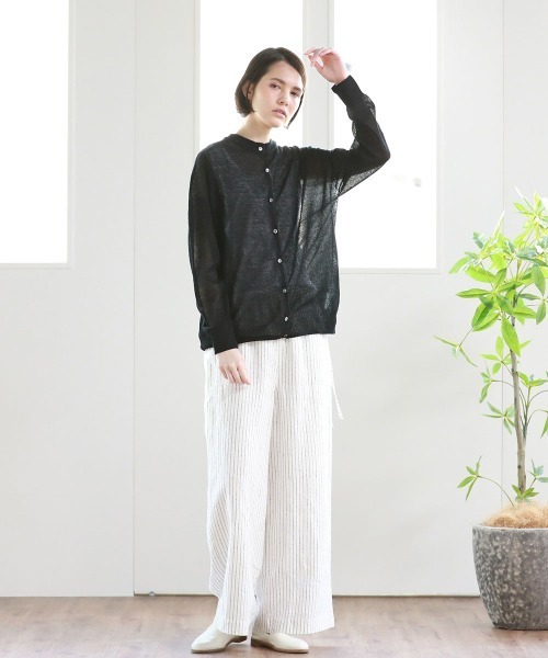 Pao de lo（パオデロ）の「ぽこぽこノットボーダーワイドパンツ（その他パンツ・レディース・ベージュ系その他/ブラック系その他・9号/7号）」の13枚目の写真