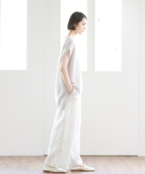 Pao de lo（パオデロ）の「ぽこぽこノットボーダーワイドパンツ（その他パンツ・レディース・ベージュ系その他/ブラック系その他・9号/7号）」の16枚目の写真