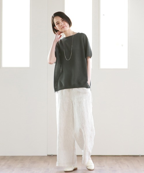 Pao de lo（パオデロ）の「ぽこぽこノットボーダーワイドパンツ（その他パンツ・レディース・ベージュ系その他/ブラック系その他・9号/7号）」の17枚目の写真