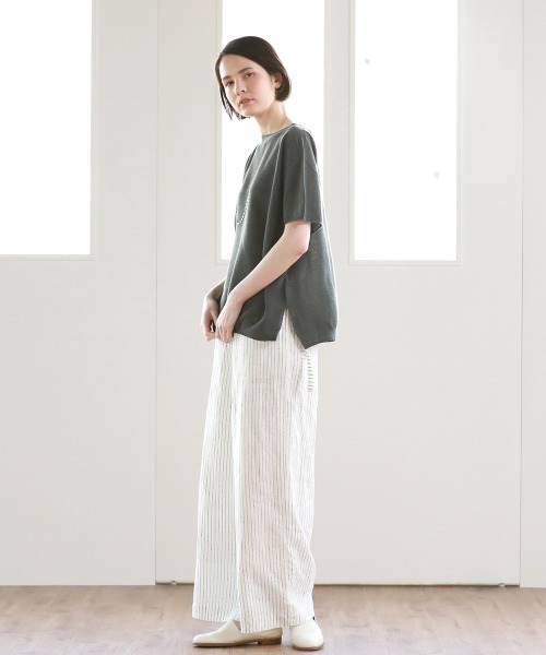 Pao de lo（パオデロ）の「ぽこぽこノットボーダーワイドパンツ（その他パンツ・レディース・ベージュ系その他/ブラック系その他・9号/7号）」の18枚目の写真