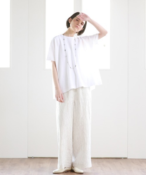 Pao de lo（パオデロ）の「ぽこぽこノットボーダーワイドパンツ（その他パンツ・レディース・ベージュ系その他/ブラック系その他・9号/7号）」の19枚目の写真