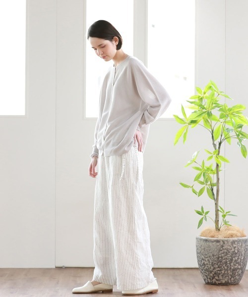 Pao de lo（パオデロ）の「ぽこぽこノットボーダーワイドパンツ（その他パンツ・レディース・ベージュ系その他/ブラック系その他・9号/7号）」の21枚目の写真