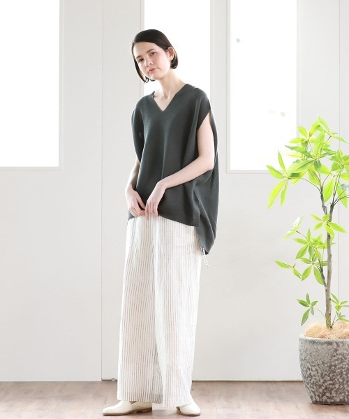 Pao de lo（パオデロ）の「ぽこぽこノットボーダーワイドパンツ（その他パンツ・レディース・ベージュ系その他/ブラック系その他・9号/7号）」の22枚目の写真