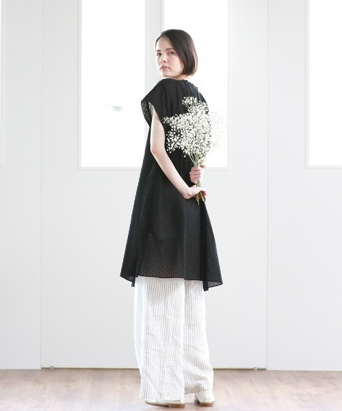 Pao de lo（パオデロ）の「ぽこぽこノットボーダーワイドパンツ（その他パンツ・レディース・ベージュ系その他/ブラック系その他・9号/7号）」の10枚目の写真