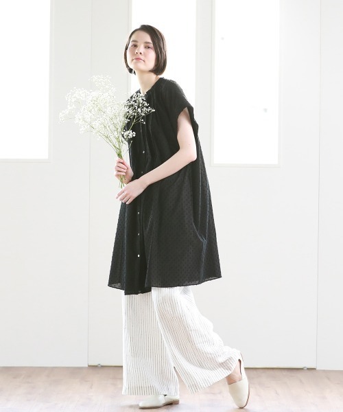 Pao de lo（パオデロ）の「ぽこぽこノットボーダーワイドパンツ（その他パンツ・レディース・ベージュ系その他/ブラック系その他・9号/7号）」の11枚目の写真