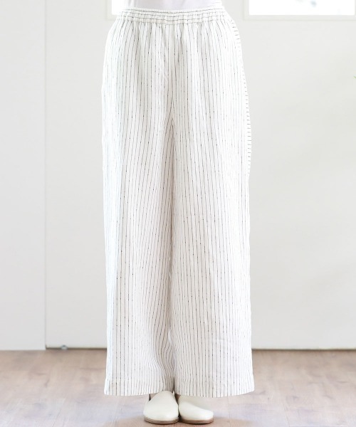 Pao de lo（パオデロ）の「ぽこぽこノットボーダーワイドパンツ（その他パンツ・レディース・ベージュ系その他/ブラック系その他・9号/7号）」の3枚目の写真
