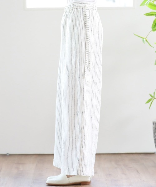 Pao de lo（パオデロ）の「ぽこぽこノットボーダーワイドパンツ（その他パンツ・レディース・ベージュ系その他/ブラック系その他・9号/7号）」の4枚目の写真