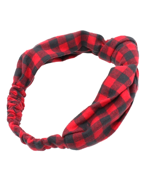 WEGO（ウィゴー）の「WEGO/チェックターバン（ヘアバンド・レディース・ホワイト/レッド/その他1・FREE）」の3枚目の写真