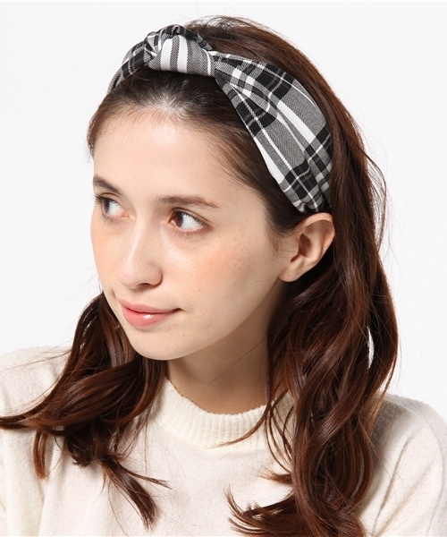 WEGO（ウィゴー）の「WEGO/チェックターバン（ヘアバンド・レディース・ホワイト/レッド/その他1・FREE）」の7枚目の写真