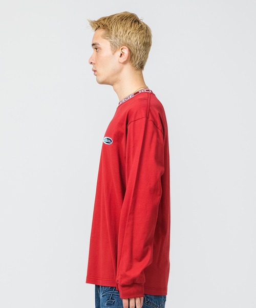 XLARGE(エクストララージ)の「COLLAR LOGO L/S TEE(Tシャツ/カットソー・メンズ・ネイビー/イエロー/グリーン/バーガンディー・S/M/L/XL)」の5枚目の写真