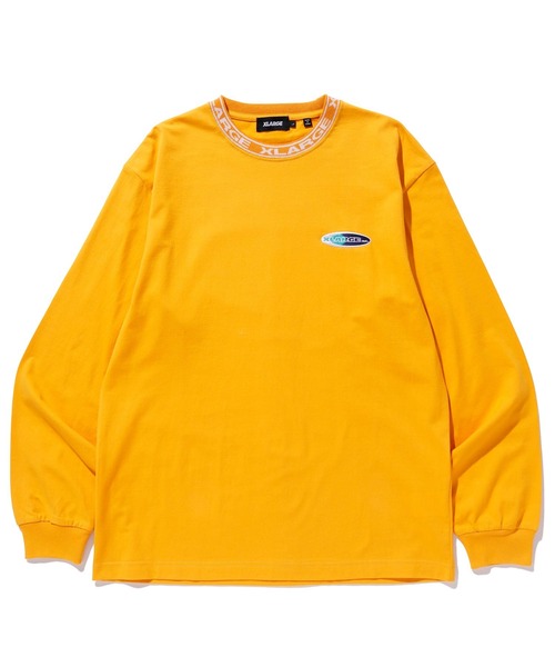 XLARGE(エクストララージ)の「COLLAR LOGO L/S TEE(Tシャツ/カットソー・メンズ・ネイビー/イエロー/グリーン/バーガンディー・S/M/L/XL)」の7枚目の写真