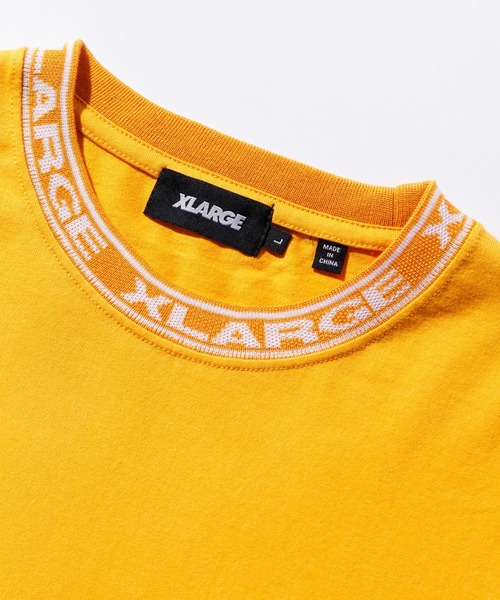 XLARGE(エクストララージ)の「COLLAR LOGO L/S TEE(Tシャツ/カットソー・メンズ・ネイビー/イエロー/グリーン/バーガンディー・S/M/L/XL)」の9枚目の写真