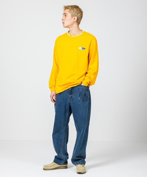 XLARGE(エクストララージ)の「COLLAR LOGO L/S TEE(Tシャツ/カットソー・メンズ・ネイビー/イエロー/グリーン/バーガンディー・S/M/L/XL)」の13枚目の写真