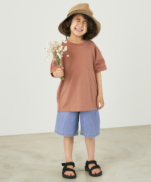 &yam(アンドヤム)の「ライトデニム ウエストフリンジデザインショートパンツ(デニムパンツ・キッズ・ホワイト/サックスブルー/インディゴブルー・110-120cm/150-160cm/140-150cm/120-130cm/130-140cm)」の11枚目の写真