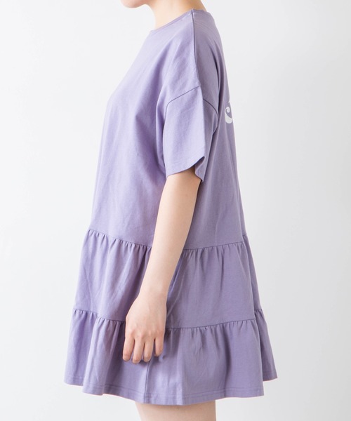 WEGO（ウィゴー）の「WEGO/ティアードTeeワンピース（ワンピース・レディース・ホワイト/ライトパープル/グリーン系その他・FREE）」の15枚目の写真