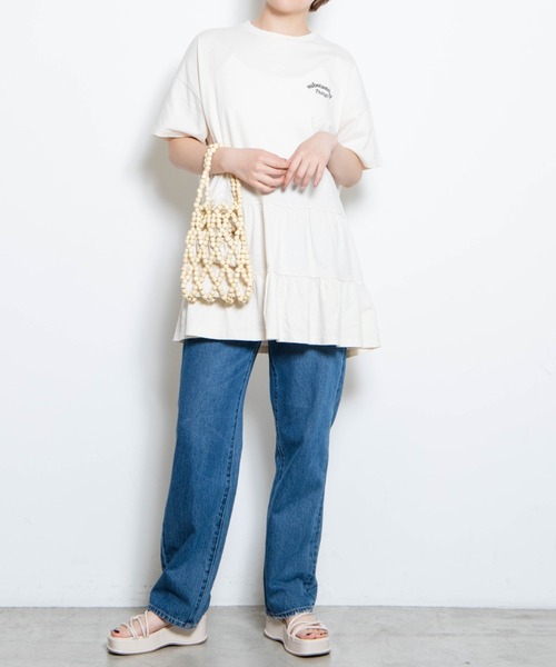 WEGO（ウィゴー）の「WEGO/ティアードTeeワンピース（ワンピース・レディース・ホワイト/ライトパープル/グリーン系その他・FREE）」の22枚目の写真