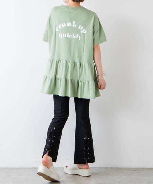 WEGO（ウィゴー）の「WEGO/ティアードTeeワンピース（ワンピース・レディース・ホワイト/ライトパープル/グリーン系その他・FREE）」の18枚目の写真