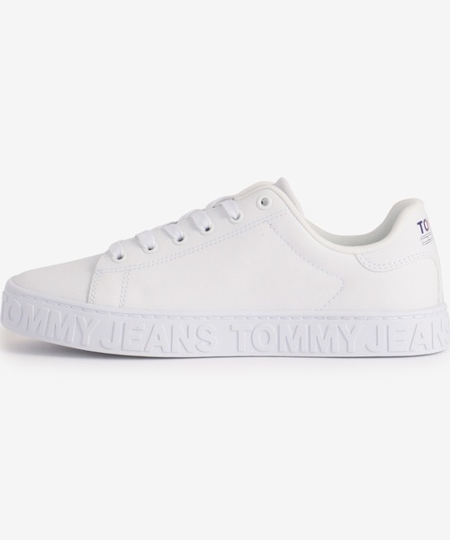 tommy jeans(トミー ジーンズ)の「メタリックロゴレザースニーカー(スニーカー・レディース・ホワイト・23cm/23.5cm/24cm)」の3枚目の写真