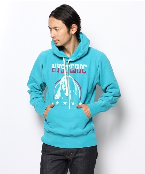 HYSTERIC GLAMOUR（ヒステリックグラマー）の「STAR WOMAN FACE pt PK（パーカー・メンズ・ブルー/ネイビー/トップグレー・SMALL/MEDIUM/LARGE）」の3枚目の写真