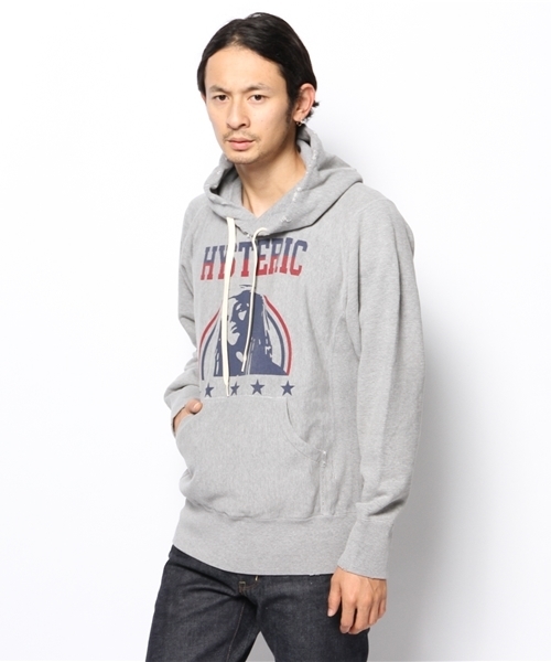 HYSTERIC GLAMOUR（ヒステリックグラマー）の「STAR WOMAN FACE pt PK（パーカー・メンズ・ブルー/ネイビー/トップグレー・SMALL/MEDIUM/LARGE）」の2枚目の写真