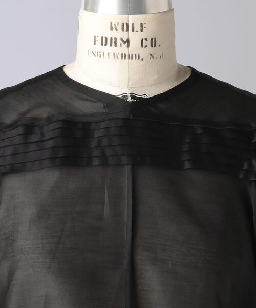 BLAMINK（ブラミンク）の「< BLAMINK（ブラミンク）> P C/SI TUCK SSL BK（シャツ/ブラウス・レディース・ブラック・38/36）」の4枚目の写真