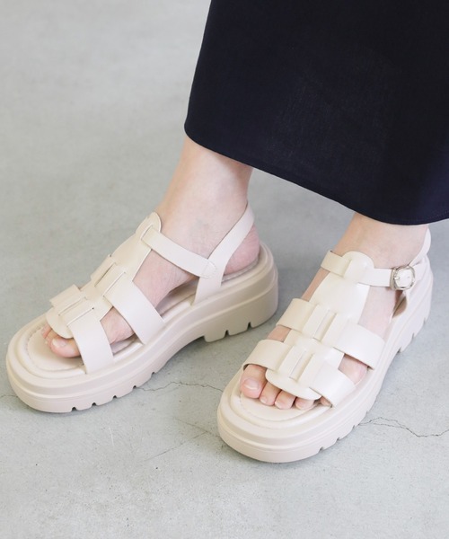 select MOCA（セレクトモカ）の「プラットフォームグルカサンダル（サンダル・レディース・ホワイト/ブラック/ブラウン・SMALL/MEDIUM/LARGE）」の2枚目の写真