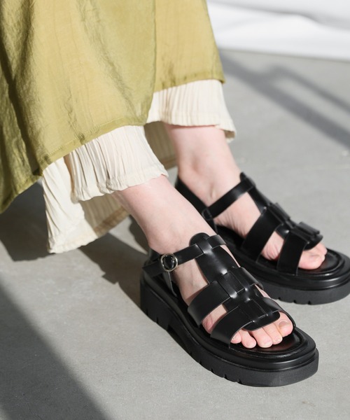 select MOCA（セレクトモカ）の「プラットフォームグルカサンダル（サンダル・レディース・ホワイト/ブラック/ブラウン・SMALL/MEDIUM/LARGE）」の6枚目の写真