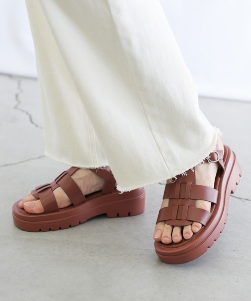 select MOCA（セレクトモカ）の「プラットフォームグルカサンダル（サンダル・レディース・ホワイト/ブラック/ブラウン・SMALL/MEDIUM/LARGE）」の14枚目の写真