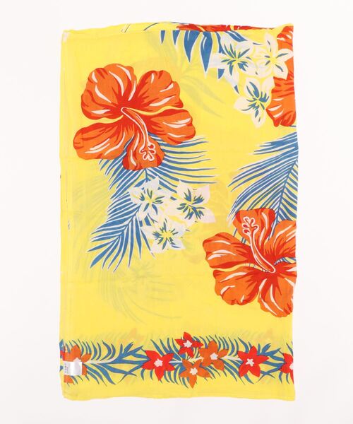 Kahiko(カヒコ)の「【Kahiko】ハイビスカスビーチパレオ(ストール/ショール・レディース・ホワイト/ネイビー/イエロー・FREE)」の8枚目の写真