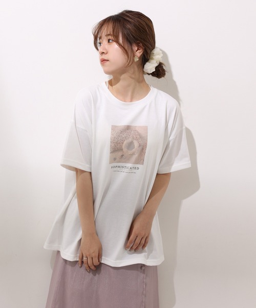 one after another NICE CLAUP(ワンアフターアナザーナイスクラップ)の「フォトアソートBigT(Tシャツ/カットソー・レディース・ホワイト/オフホワイト/アイボリー/ホワイト系その他・FREE)」の11枚目の写真